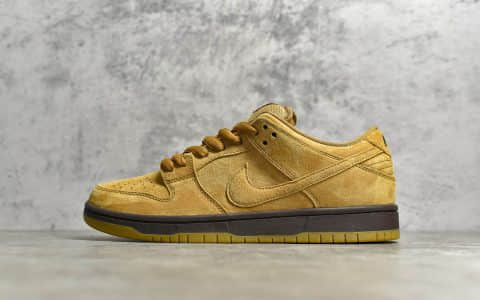 耐克Dunk SB小麦低帮板鞋 NIKE SB Dunk Low Pro 纯原版本耐克小麦麂皮板鞋 货号：BQ6817-204