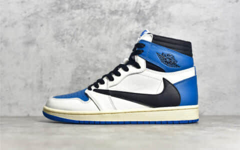 AJ1闪电倒钩高帮 Fragment × Nike Air Jordan 1 x Travis Scott AJ1藤原浩斯科特三方联名 货号：DH3327-105