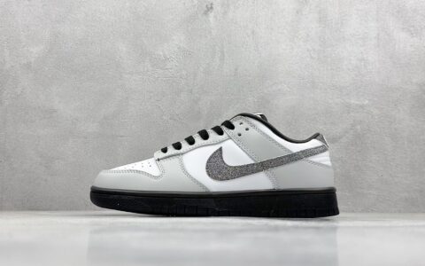 耐克SB Dunk白银色低帮Nike Dunk Low “Glitter Swoosh”莆田性价比版本耐克Dunk货源货号HQ3462-191